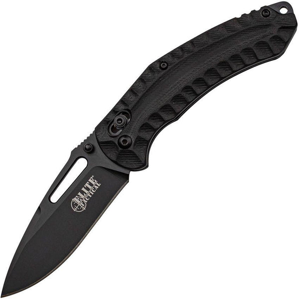 Elite Tactical Pyrodex Rapid Lock Blackout G10 D2 - Knives.mx