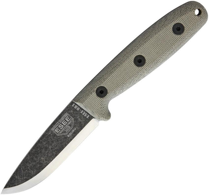 ESEE Camp Lore Reuben Bolieu Green Micarta Black SW 1095 - Knives.mx