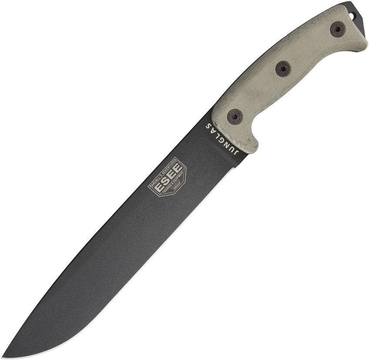 Esee Junglas Tactical Canvas Micarta Gunsmoke Gray 1095HC - Knives.mx