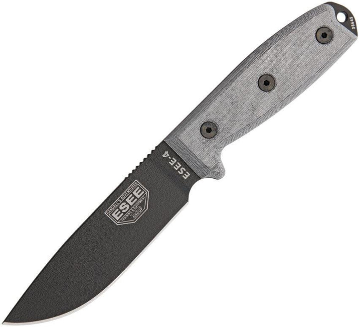 ESEE Model 4 Black Micarta Powder Coated 1095HC - Knives.mx