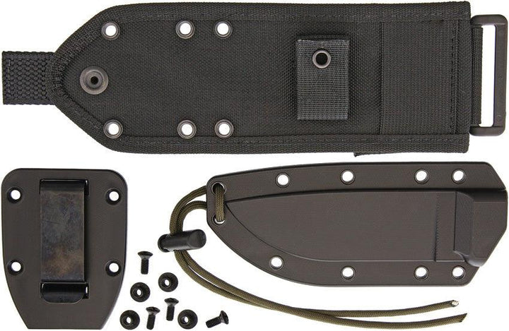 ESEE Model 4 Stainless Serrated Black Micarta Powder Coated Serrated 440C - Knives.mx