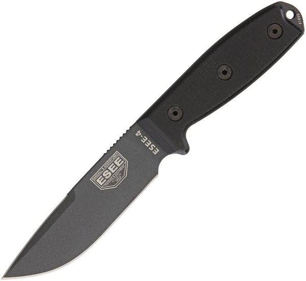 ESEE Model 4 Tactical Black Micarta Double Edge 1095HC - Knives.mx