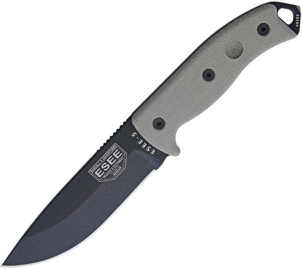 Esee Model 5 Fixed Blade Micarta Powder Coated Plain 1095HC - Knives.mx