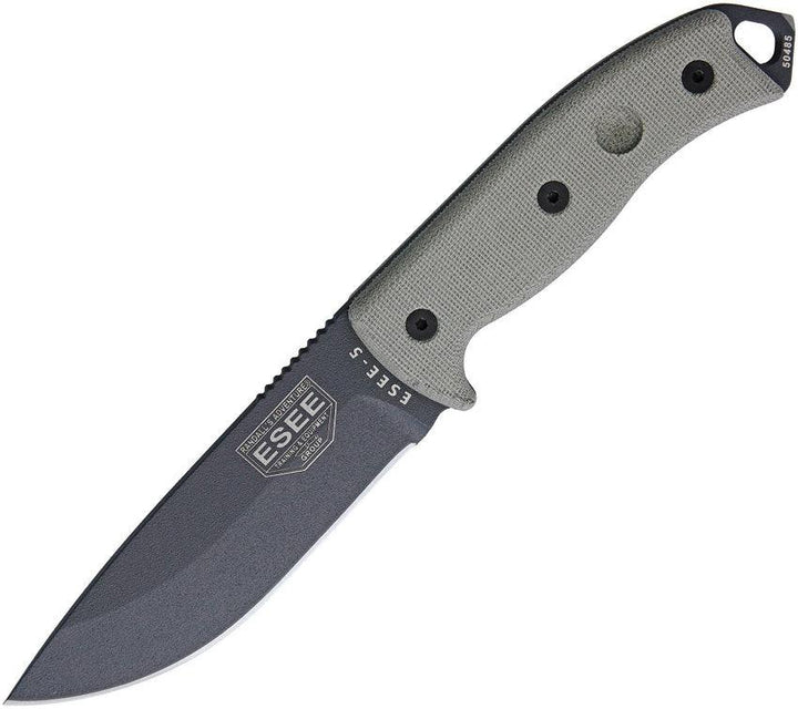 ESEE Model 5 Tactical Gunsmoke Gray Micarta 1095HC - Knives.mx