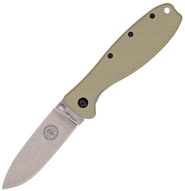 Esee Zancudo Framelock Desert Tan GRN Stonewash Aus8 - Knives.mx