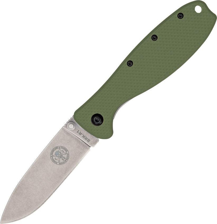 Esee Zancudo Framelock OD Green GRN Stonewash D2 - Knives.mx