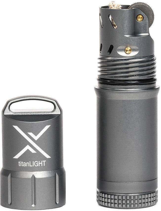 Exotac titanLIGHT Refillable Lighter Gray - Knives.mx