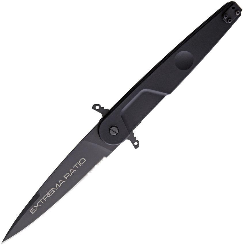 Extrema Ratio BF4 Lucky Linerlock Black Aluminum Bohler N690 - Knives.mx