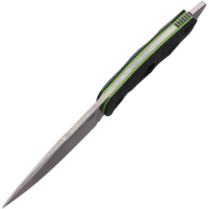 Fobos Knives Alaris Fixed Blade Black Micarta Green Liners Stonewash CPM-3V - Knives.mx
