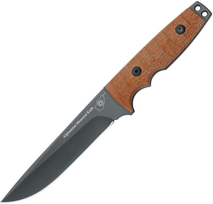 Fox Afghanistan Memorial Knife Tan Micarta Gray DLC Coated Bohler N690 - Knives.mx