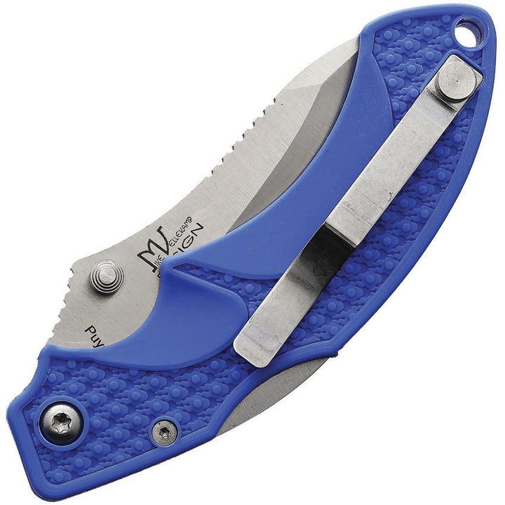 Fox Amico Lockback Blue Textured FRN Satin 154CM - Knives.mx