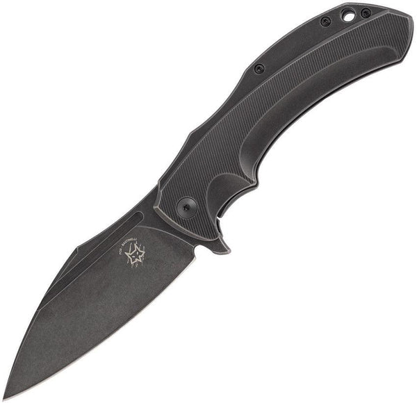 FOX Bastinelli Shadow Framelock Blackout G10 Stonewash Wharncliffe Elmax - Knives.mx