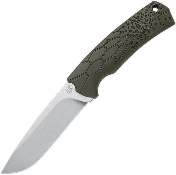 Fox Core Fixed Blade OD Green Polypropylene Stonewash Becut Steel - Knives.mx