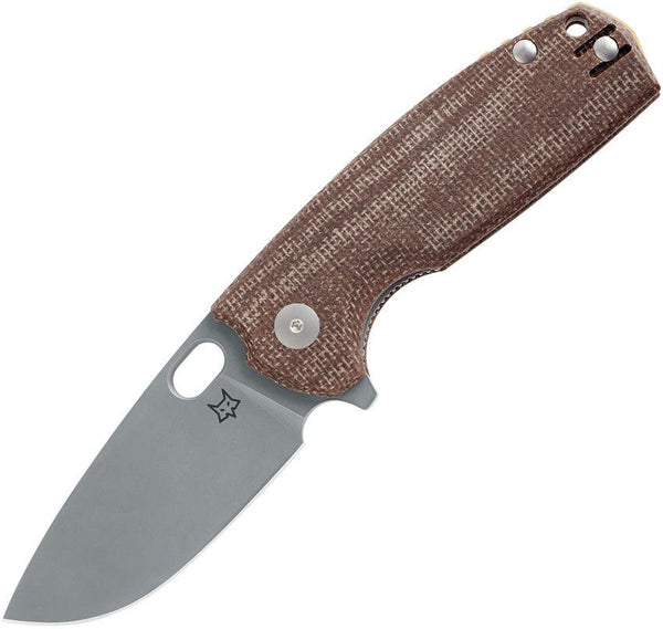 Fox Core Linerlock Brown Micarta Stonewash Bohler N690 - Knives.mx