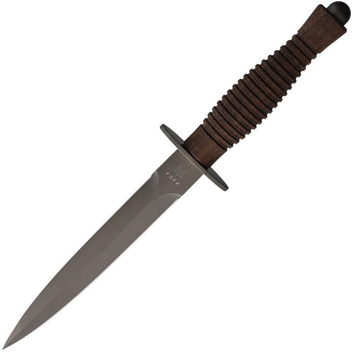 Fox Fairbairn Sykes Fighting Knife Sculpted Walnut PVD Coated Bohler N690 - Knives.mx