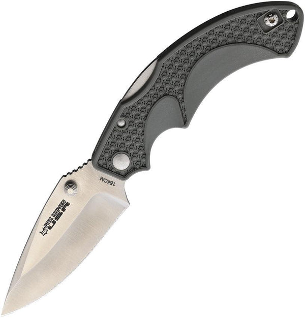 Fox Forza Lockback Gray Textured FRN Satin 154CM - Knives.mx