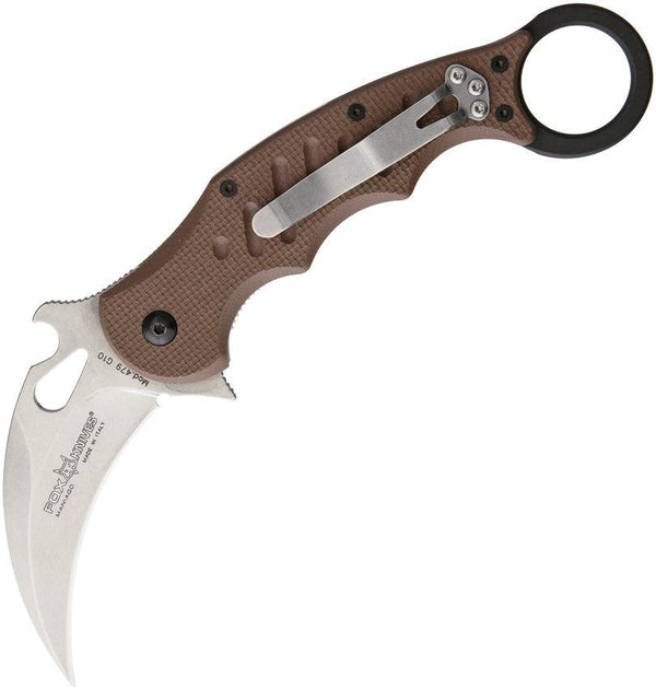 Fox Karambit Dark Earth G10 Stonewash N690Co - Knives.mx