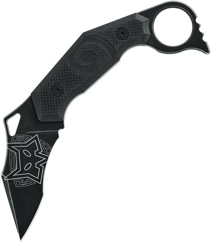 Fox Karambit Fixed Blade Blackout G10 Stonewash Bohler N690 - Knives.mx