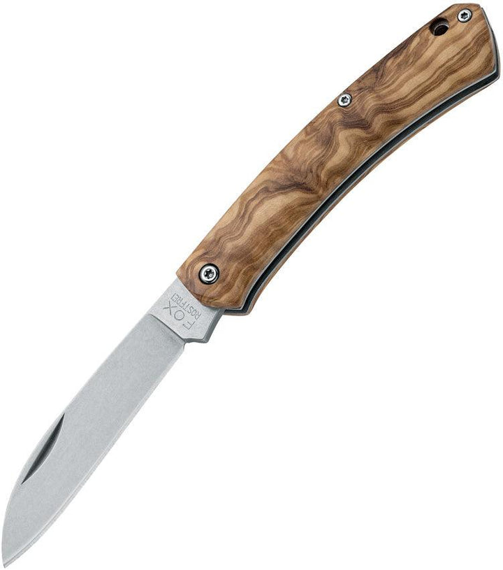 Fox Nauta Slip Joint Olive Wood Satin 420C - Knives.mx