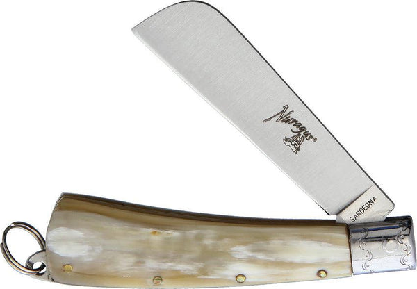 Fox Nuragus Folder Horn Satin Sheepsfoot 420C - Knives.mx