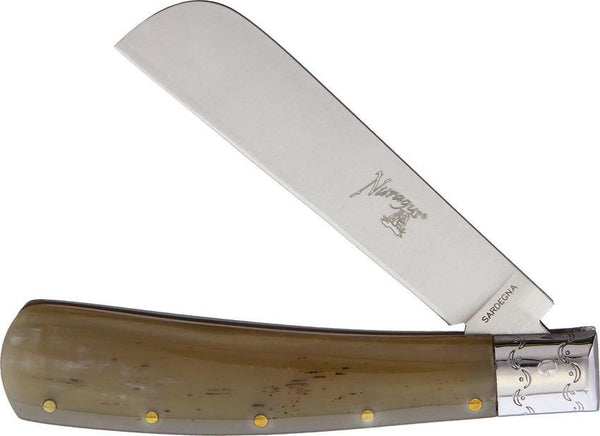 Fox Nuragus Folder Horn Satin Sheepsfoot 420C - Knives.mx