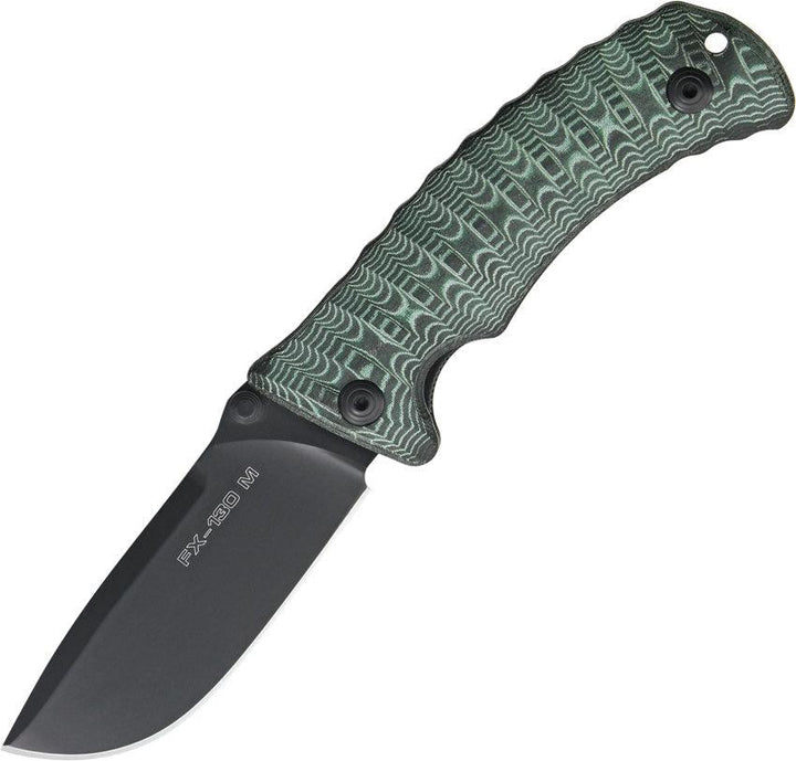 FOX Pro Hunter Folder Green & black Micarta Black N690Co - Knives.mx