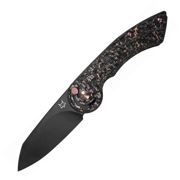 FOX Radius Finger Safe Lock Copper Shred Carbon Fiber Bohler M390 - Knives.mx