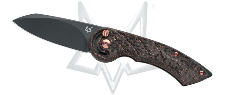 FOX Radius Finger Safe Lock Copper Shred Carbon Fiber Bohler M390 - Knives.mx