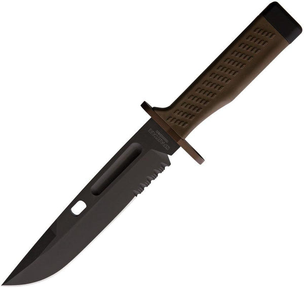 Fox Spartan Fox Combat Knife Black Serrated Bohler N690 - Knives.mx