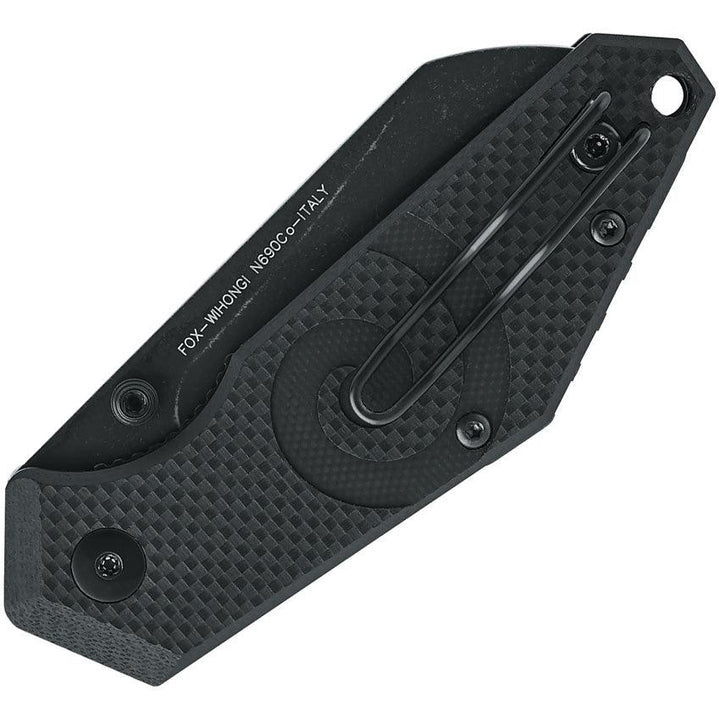 Fox Tactical Linerlock Blackout G10 Stonewash Wharncliffe Bohler N690 - Knives.mx