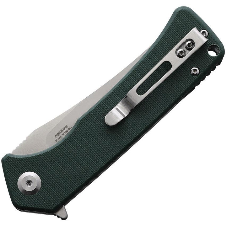 Ganzo Firebird Linerlock Green G10 Satin Clip Point D2 - Knives.mx