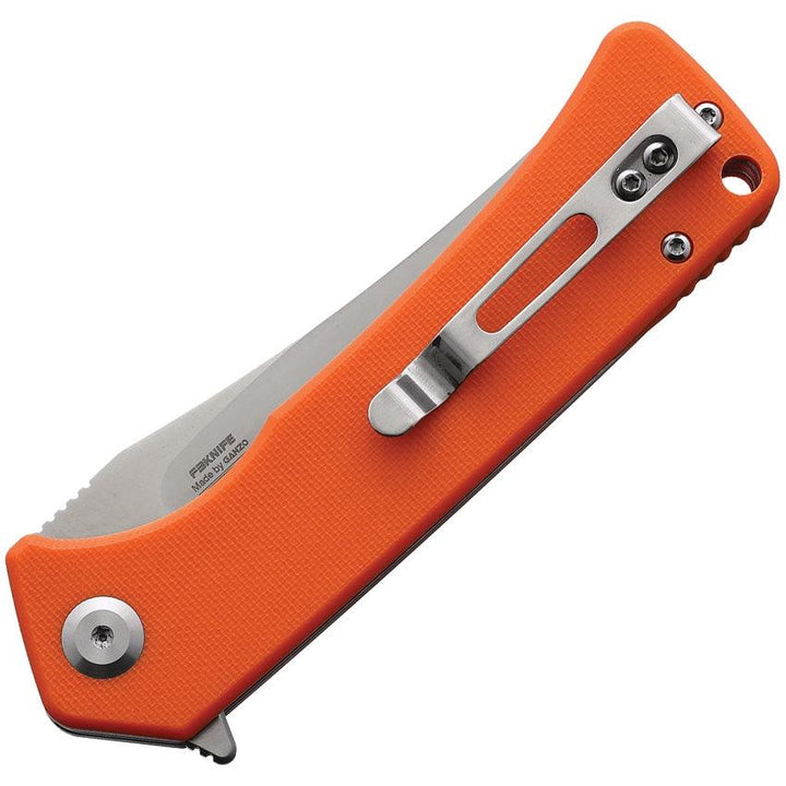 Ganzo Firebird Linerlock Orange G10 Satin Clip Point D2 - Knives.mx