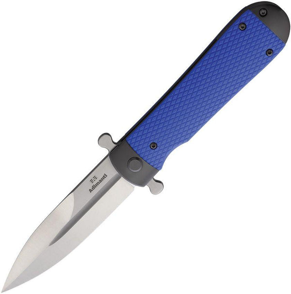 Ganzo Samson Linerlock Blue Textured G10 Satin D2 - Knives.mx