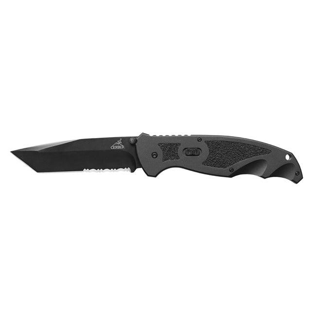 Gerber Answer FAST A/O Black Aluminum Tanto Serrated 7Cr17MoV - Knives.mx