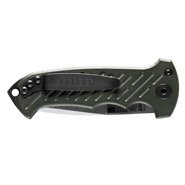 Gerber Auto 06 10th Anniversary Green Cerakote Aluminum Drop SW CPM S30V - Knives.mx