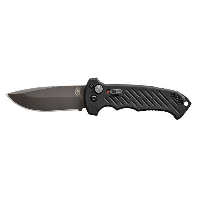 Gerber Auto 06 Button Lock Black Aluminum Oxide Coated Drop CPM S30V - Knives.mx