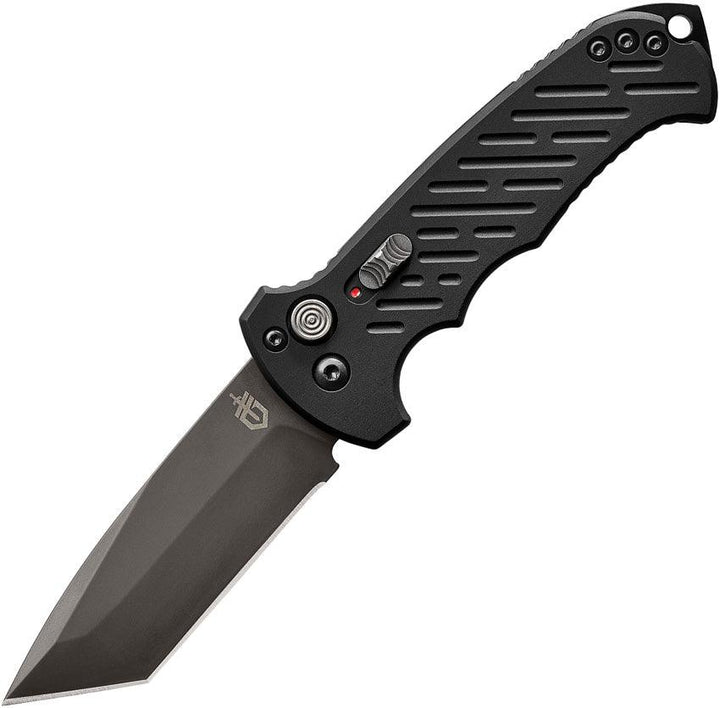 Gerber Auto 06 Button Lock Black Aluminum Oxide Coated Tanto CPM S30V - Knives.mx