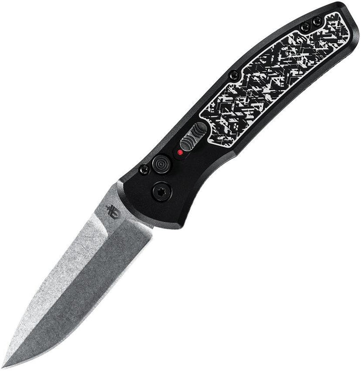 Gerber Auto Empower Plunge Lock Black Anodized Aluminum Stonewash CPM S30V - Knives.mx