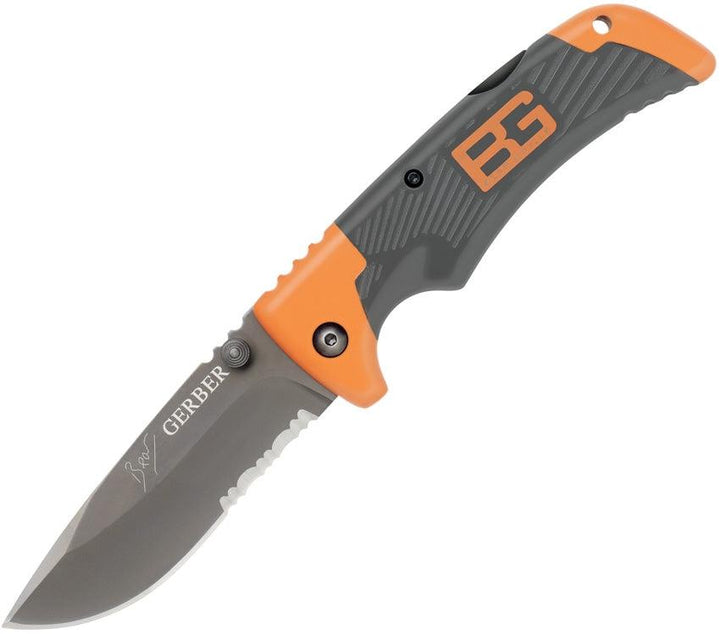 Gerber Bear Grylls Scout Lockback Orange GFN Serrated - Knives.mx