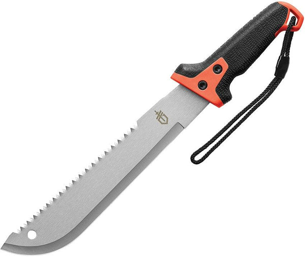 Gerber Compact Clearpath Machete Black Orange GRN Bead Blast Sawback - Knives.mx