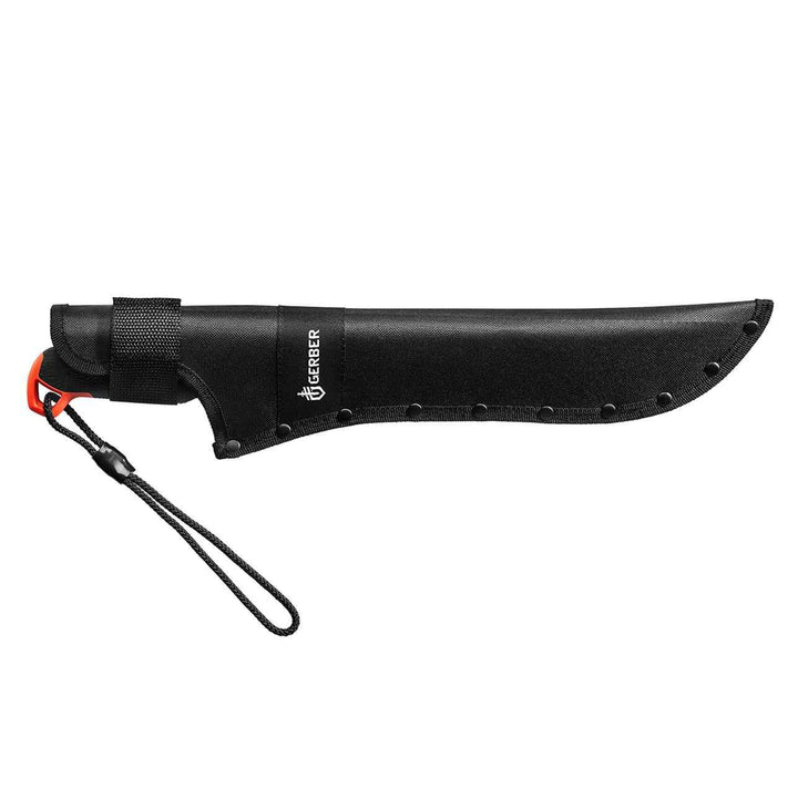 Gerber Compact Clearpath Machete Black Orange GRN Bead Blast Sawback - Knives.mx