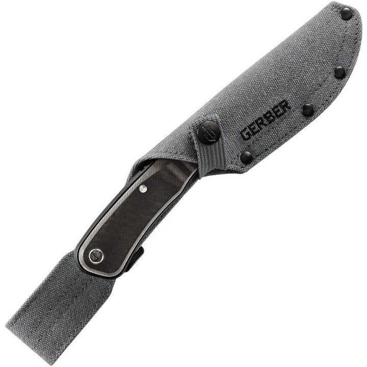 Gerber Downwind Black & Gray G10 Stonewash&Satin Drop Point 7Cr17MoV - Knives.mx