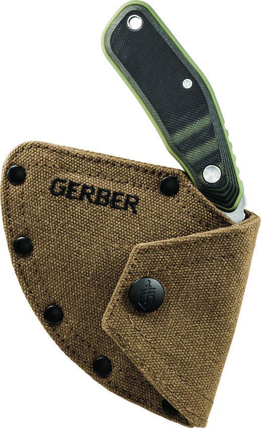 Gerber Downwind Ulu Black & Green G10 Stonewash 7Cr - Knives.mx