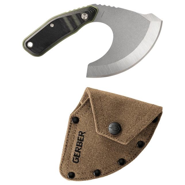 Gerber Downwind Ulu Black & Green G10 Stonewash 7Cr - Knives.mx