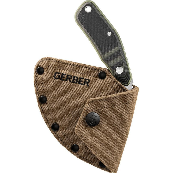 Gerber Downwind Ulu Black & Green G10 Stonewash 7Cr17MoV - Knives.mx