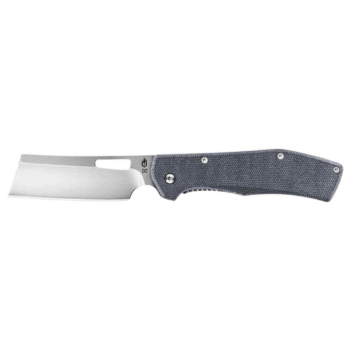 Gerber Flatiron Framelock Urban Blue Micarta Satin D2 - Knives.mx