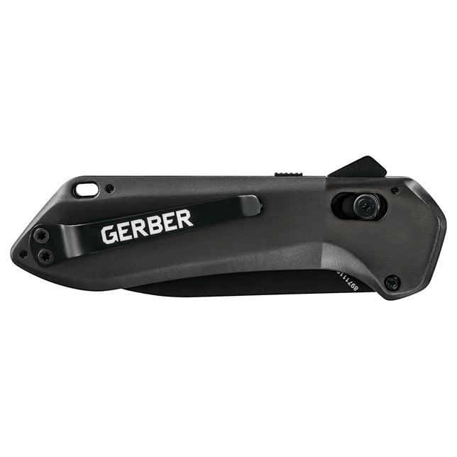 Gerber Highbrow Compact Pivot Lock A/O Black Onyx Aluminum Serrated 7Cr17MoV - Knives.mx