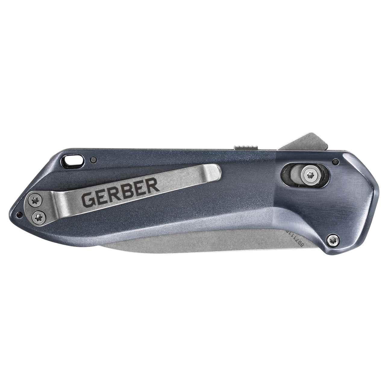 Gerber Highbrow Compact Pivot Lock A/O Urban Blue Aluminum Stonewash 7Cr17MoV - Knives.mx