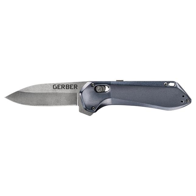 Gerber Highbrow Compact Pivot Lock A/O Urban Blue Aluminum Stonewash 7Cr17MoV - Knives.mx