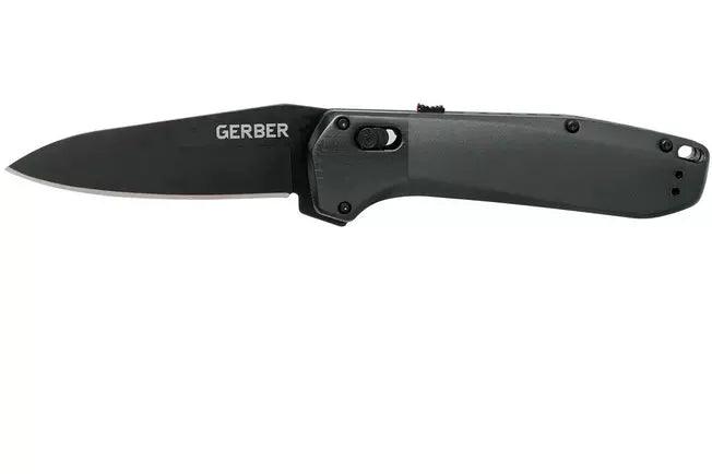 Gerber Highbrow Pivot Lock A/O Black Onyx Aluminum Coated Plain 7Cr17MoV - Knives.mx